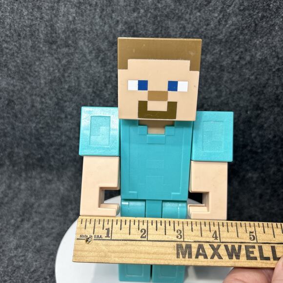 Minecraft Steve Mattel 9inch Figure Blocky Heroic Adventures Action Figure - Picture 2 of 11